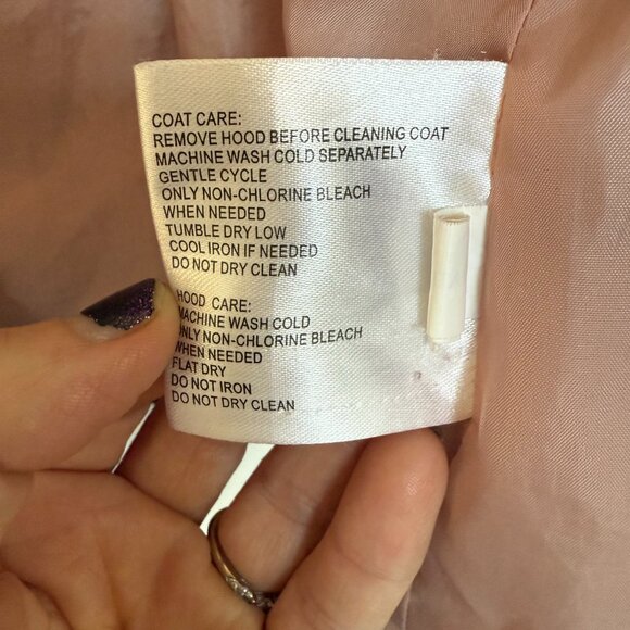 Michael Kors Kids Black Puffer Jacket Quilted Pink Fleece Lined MK Logo Zipper - Picture 13 of 16